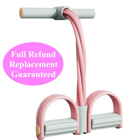 6-Tube Pedal Ankle Puller Snap-Proof Latex Tension Rope - Portable Abdominal Training Band, Stretch Work Out Tool for Leg & Full-Body Slimming Home Gym Kit