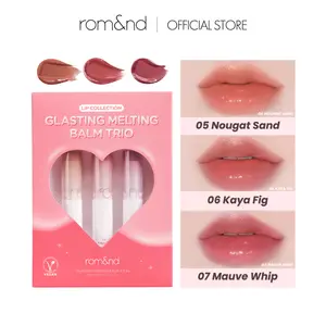 rom&nd Glasting Melting Balm Trio Set Best 3, Glossy Finish, Plumping Lips, Glazed Lips,  Moisturizing, Lipgloss Lipstick