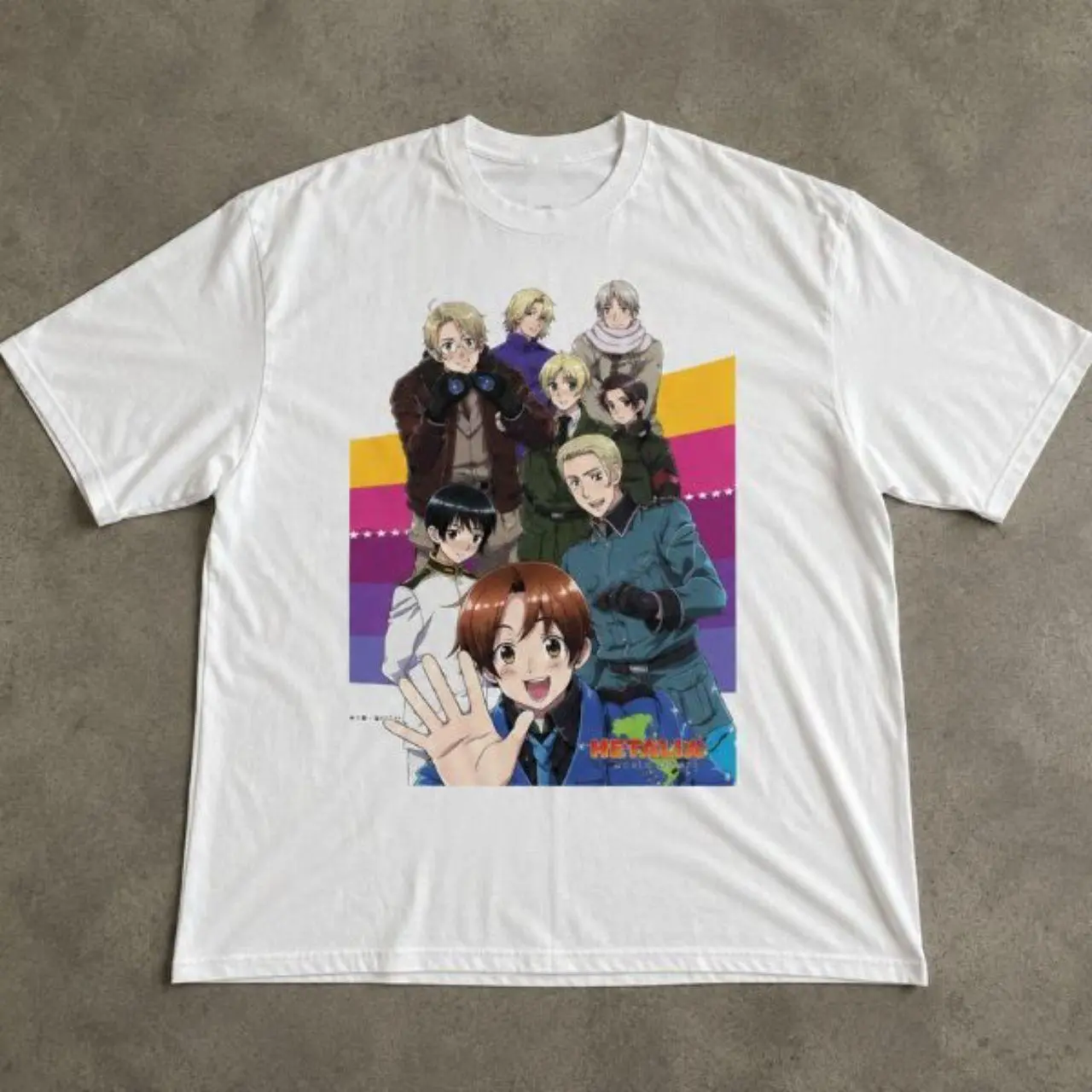 Hetalia Anime T Shirt - Cute Character Graphic Tee | Anime Streetwear Y2K