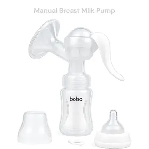 Manual Breast Milk Pump X-Large Flange Silicone Cushion 6oz Portable Quiet BPA Free Breastfeeding Pump Mother Gift Birthday Gift