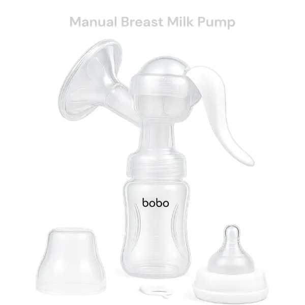 Manual Breast Milk Pump X-Large Flange Silicone Cushion 6oz Portable Quiet BPA Free Breastfeeding Pump Mother Gift Birthday Gift