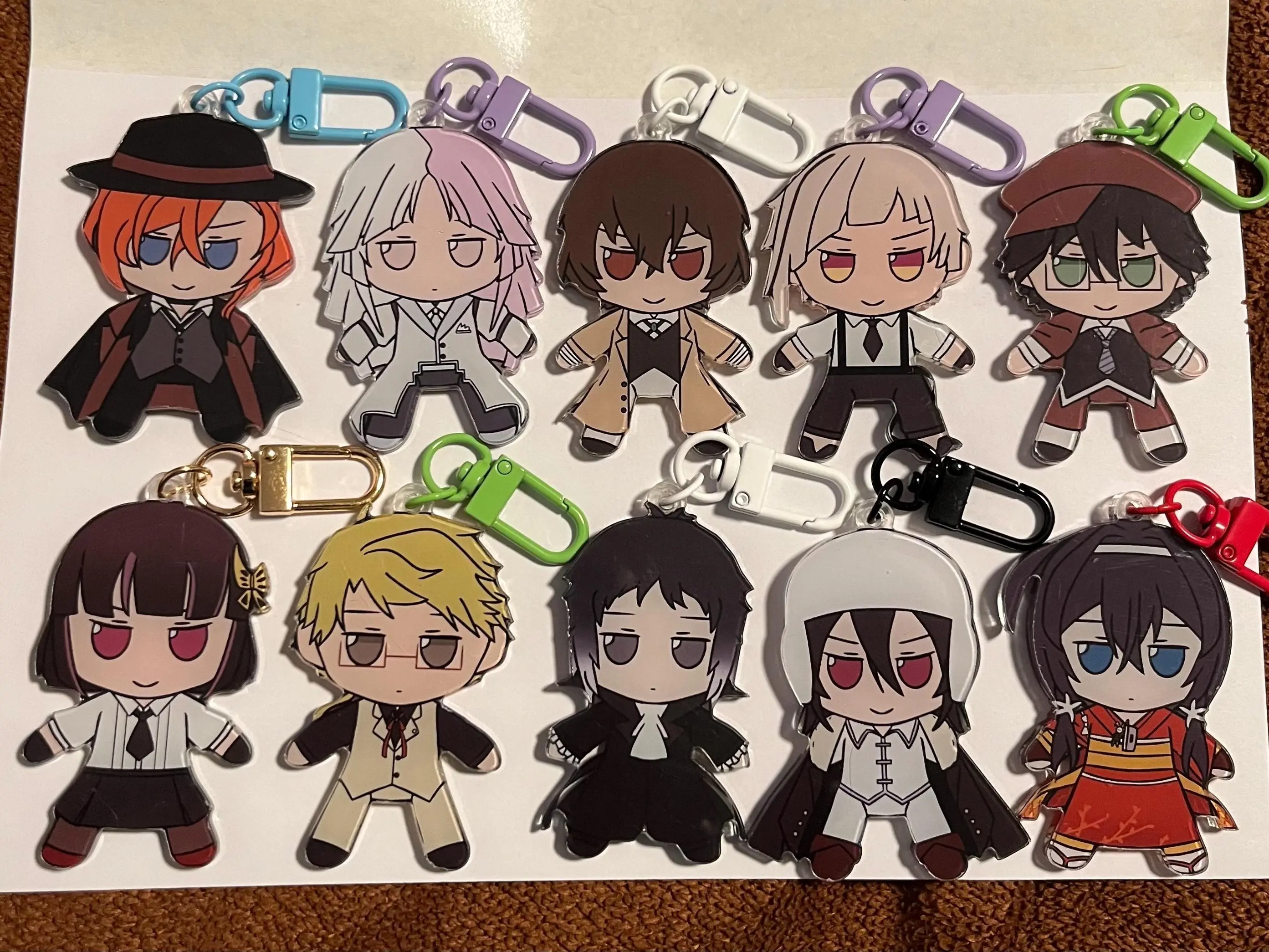 Bungo Stray Dogs BSD Keychain Acrylic Charms! Cute Keyring Accessory, Fun Charm For Backpack Or Purse | High Quality and Customer Favorite Items