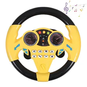 Steering Wheel Toy with Suction Base, Music Effect, Portable Simulated Driving, Interactive Fun, No Battery Included
