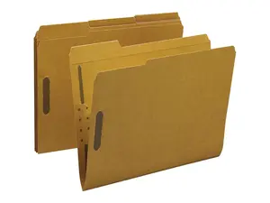 Sparco Fastener Folders w/2-Ply Top Tab 1/3 Cut Ltr 50/BX KFT SP17214