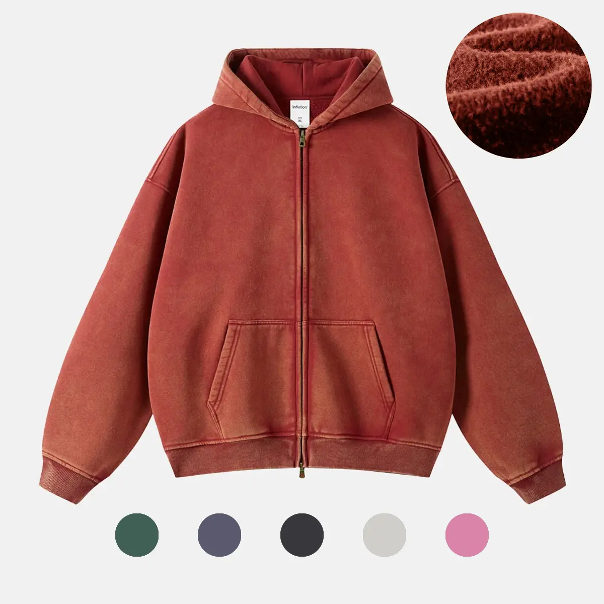 inflation Men's Oversized Acid Wash Hoodie, Baggy Streetwear Pullover Top in a Soft Cotton Blend, Longsleeves, Loose, Polyester, Minimalist, Hoodies, Casual, Relaxed Fit, 52% Cotton + 48% Polyester, Retro, Sweatshirts, Unisex, Versatile Pairing, Vintage,