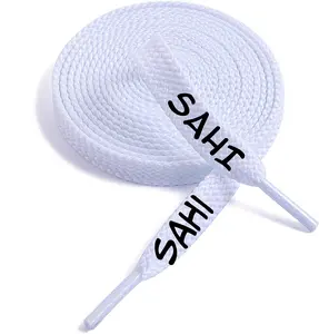 Sahi Cosmetics White Shoelaces Handwritten Logo