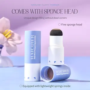 Hairline Powder Puff Stick, Fine Powder Color Lasting Waterproof Sweatproof Hairline Honey Powder, Strong Coverage Daily Makeup Essential