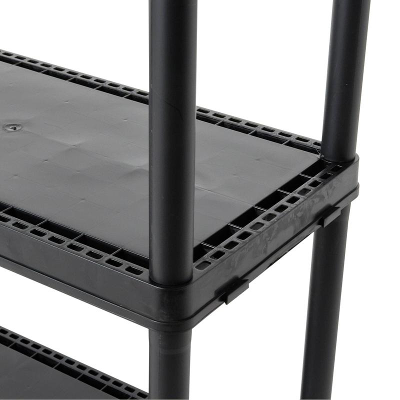 Gracious Living Light Duty Storage Shelving Unit Organizers, 3 Shelf (2 Pack)