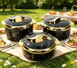 3-piece set, white and black, insulated pot with lid, insulated pot set, stainless steel insulated container, dining bowl, insulated hot pot set (for cooking only) storage box
