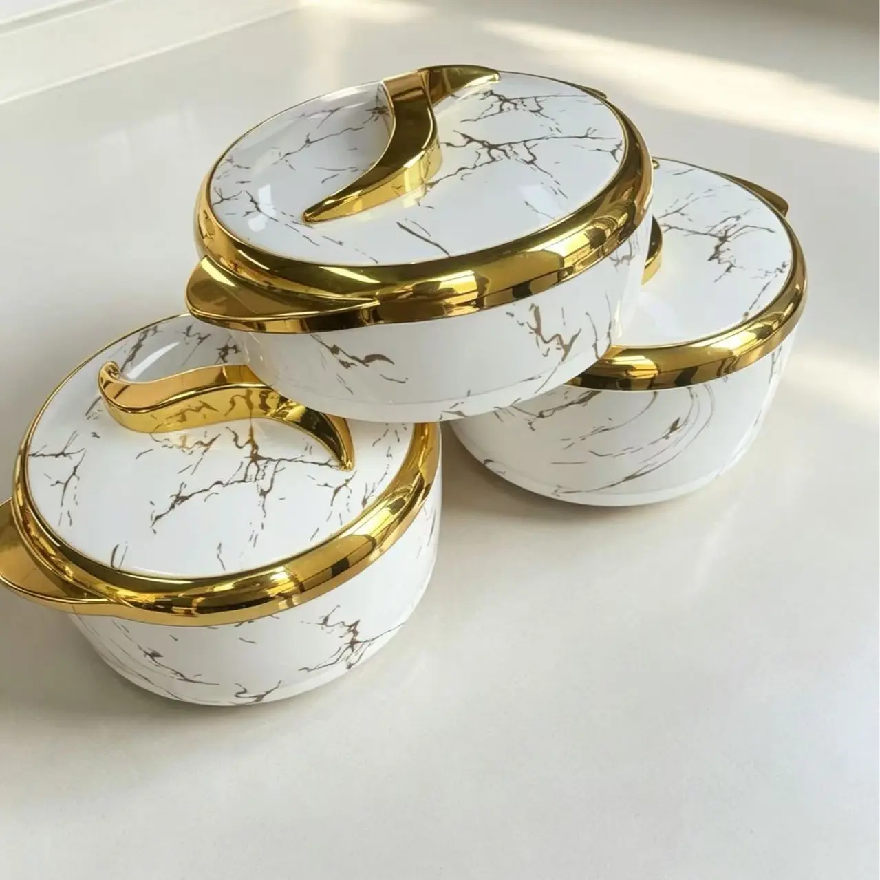 Kitchen Luxury Insulated Bowl 3-Piece Set - Add a Touch of Luxury, Portable Lunch Solutions
