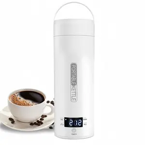 Portable Electric Kettle Travel Electric Kettle Hot Water Kettle with 4 Temperature Settings Mini Tea & Coffee Maker Enjoy Hot Water Anytime, Anywhere Compact Kitchen Appliance for Home Use Quick-Heating Travel-Friendly Kettle (White)
