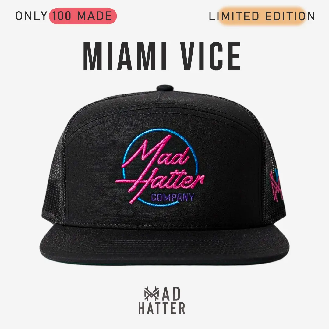 Miami Vice Trucker Hat Limited Edition (ONLY 100 IN STOCK) Snapback Adjustable