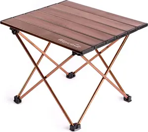 Alpcour Portable Camping Table – Lightweight, compact folding table with aluminum top & sturdy hinge. Easy travel/storage, ideal for Outdoor
