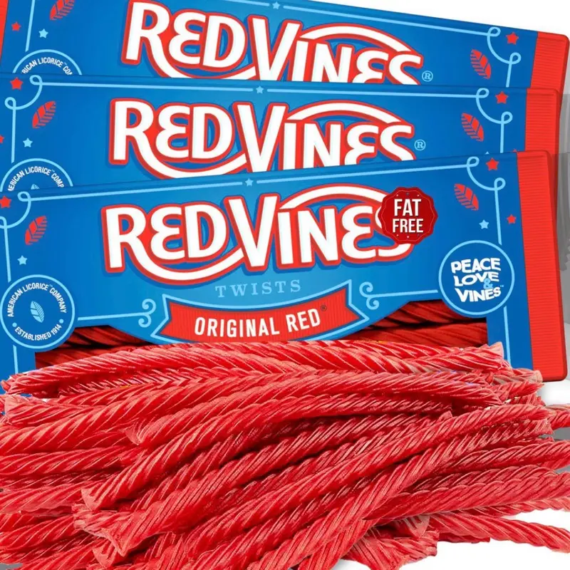 Redvines Minis Original Red Soft Chewy Candy Bites Bag - Chewing & Bubble Gum Category, Everyday Bite-Sized Sweet Treat for Kids, Adults, All Ages