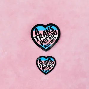 A Trans Person Peed Here Sticker LGBTQ+ Pride Transgender Bathroom Equality Activism Funny Vinyl Decal Inclusive Rights Visibility Waterproof