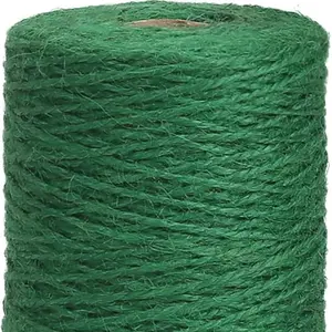 Garden Twine, 656 Feet 2mm Green Plant Ties, Strong Jute Twine String for Climbing Plants, Tomatoes, Floristry, Crafts