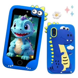 Children's Toy Phone with Dual Cameras, Learning Toy Phone, Suitable for Multiple Educational Puzzle Games for Children Aged 3-12, 4-Inch Touch Screen Rechargeable Children's Smartphone