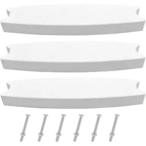 3-Pack 18" Universal Pool Ladder Steps Replacement, Heavy-Duty Molded Plastic Ladder Rung Step for Above-Ground and In-Ground Pools