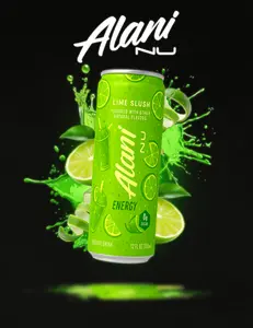 **NEW ** Alani Nu Energy Drink Lime Slush 12 Pack 12oz Cans Zero Sugar 200mg Caffeine Boosting Beverage