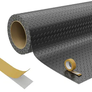 [FLASH SALE] Garvee Diamond Plate PVC Garage Floor Mat Roll, 7.5x20 ft, 2.0mm Thick, Heavy Duty, Waterproof, Non-Slip Surface – Durable Protector for Garage, Parking, Workshop, Basement – Easy Clean, Double-Sided Tape, Black