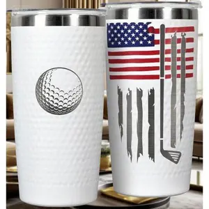 "20 Oz Stainless Steel Tumbler for Golf Enthusiasts - Durable Insulated Cup with Lid - Perfect Golf Gift for Men, Husband - Reusable Travel Mug - Funny Golfer Present for Father's Day"