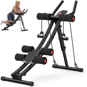 Adjustable Abdominal Exerciser - Ergonomic Curved Exercise Equipment, Home Workout Gear for Abs Training & Full Body Use, Compact Workout Machine for Home Gym