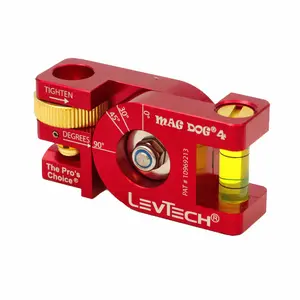 LevTech MagDog 4 – 4-in-1 Conduit Bending Level | Magnetic Electrician Tool with 4 Angle Marks (0°, 30°, 45°, 90°) | Replaceable Vial | Rare Earth Magnets