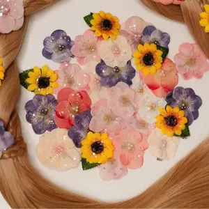 Fairy Tale Flower Hair Clips – Princess Cosplay Set for Girls