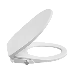 Commercial Non-Electric Elongated Bidet Toilet Seat - Dual Self-Cleaning Nozzles - Soft-Close Lid Adjustable Water Pressure,  Cold Water Attachment