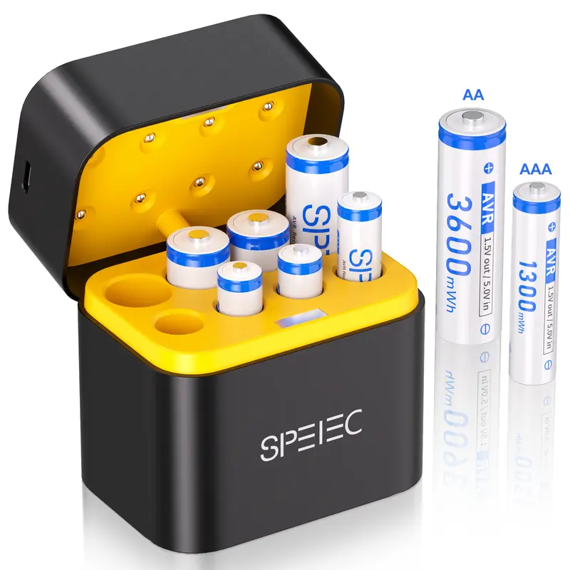 Mspalocell AAA Rechargeable Battery 8 Pack, 1.5v 1300mWh