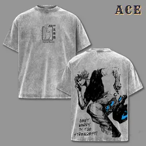 Gojo Satoru Graphic Merch Tee, Jujutsu Kaisen Vintage Washed Oversized T-Shirt, “I’m the Strongest” Sketch Back Print, Blue Cursed Energy Accents, Unisex Heavyweight Cotton Retro 90s Anime Streetwear, Gift for Fans 2025