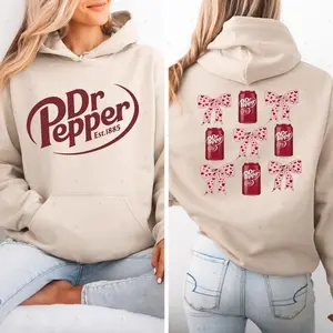 2 Sided Dr Pepper Sweatshirt, Dr Pepper Coquette hoodie, Soda Lover Christmas Gift