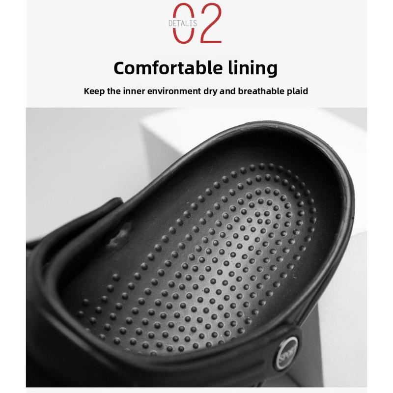 Mimilove Unisex Sandals Garden Clogs Women's Summer New Solid Color Slippers Couple Closed-Toe Beach Sandals Beach Clogs