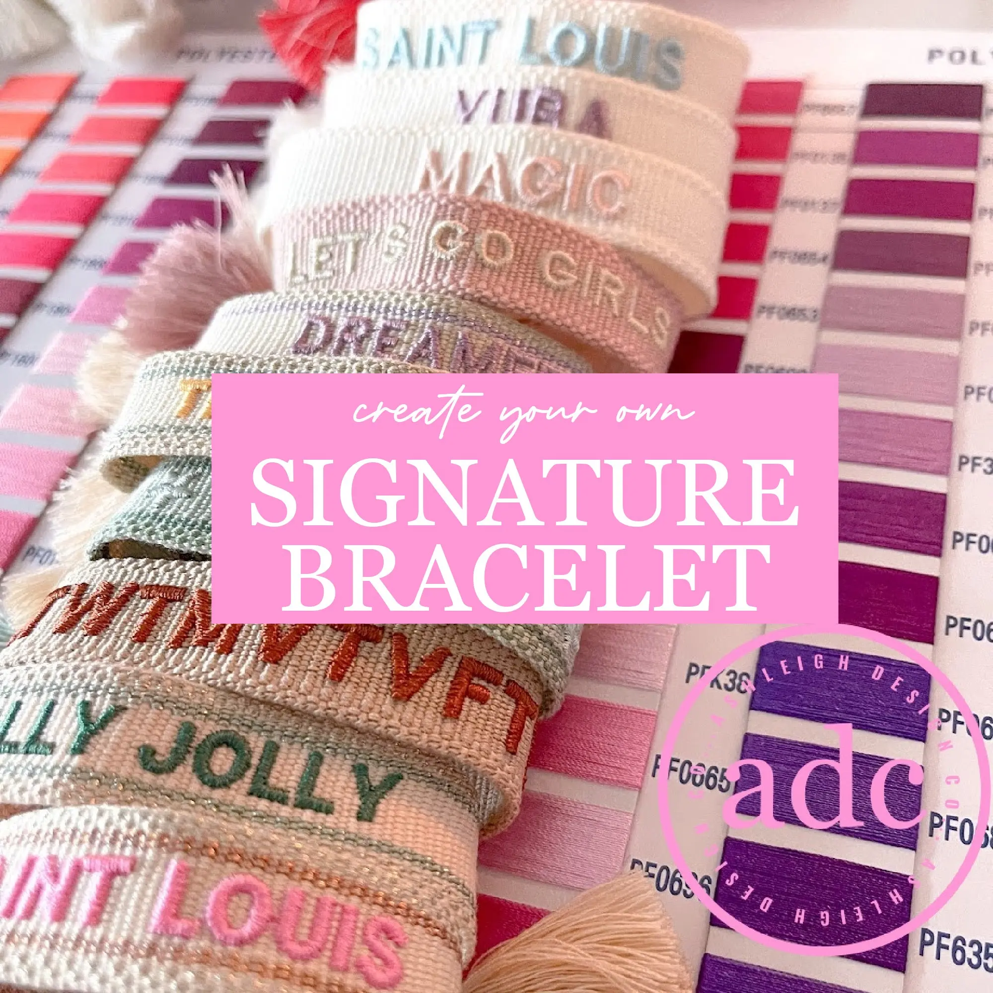 CUSTOM Embroidered Bracelets