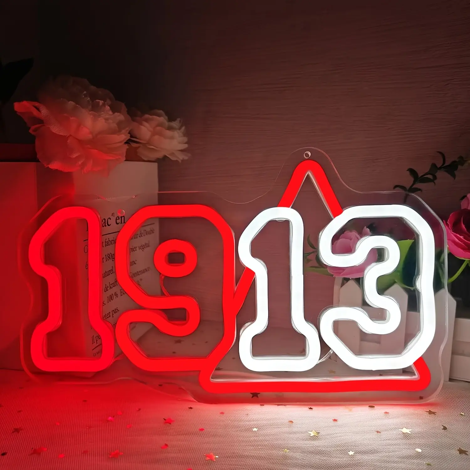 1913 Association Neon Sign | Summer Time Fraternity, Neon Wall Decoration, Fraternity LED Logo, Party Light Logo, Delta Fraternity Gifts For Women, Women And Sisters, Wall Hanging, Wall Lighting, Home Decor Light, Powere, Led Neon Lights