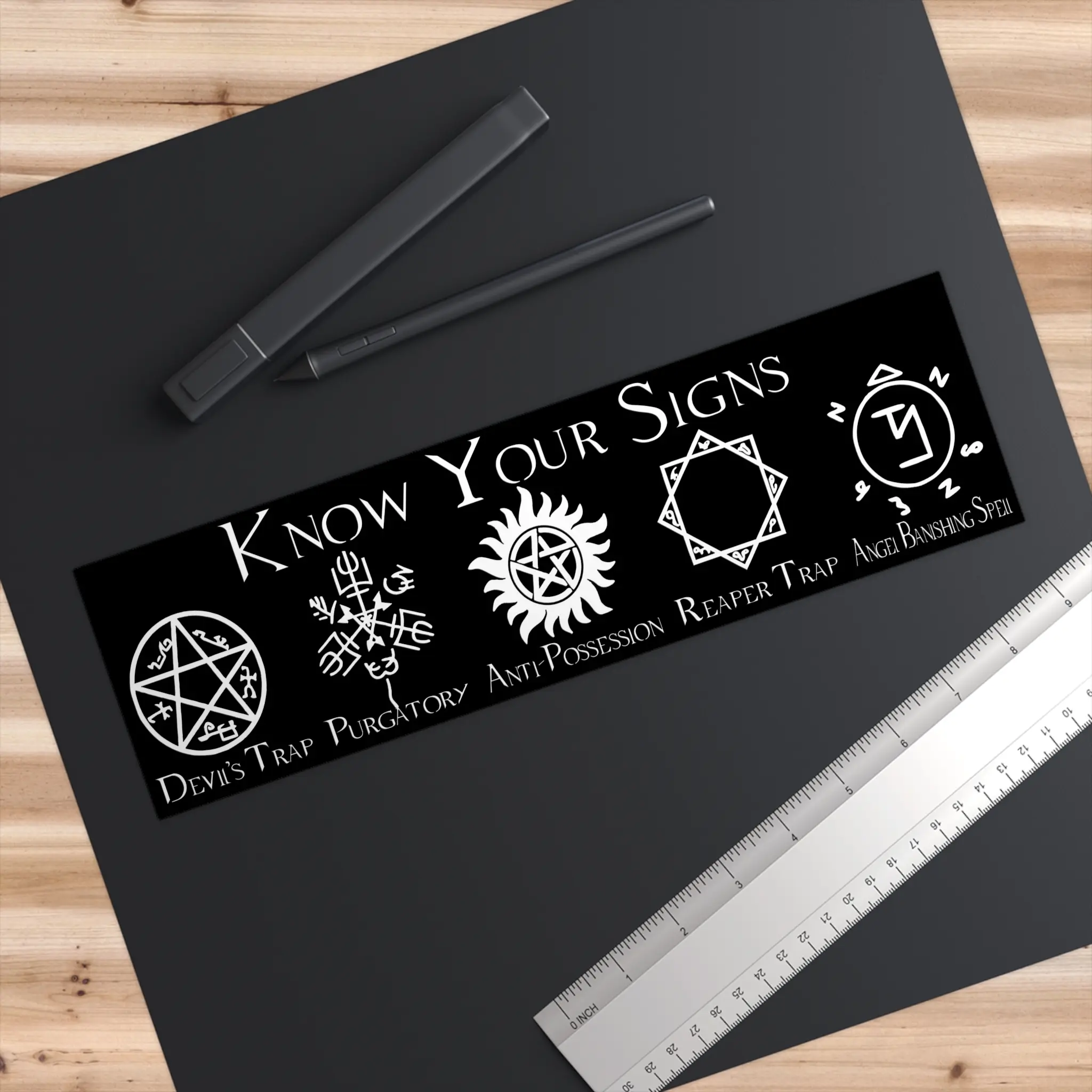 Supernatural Bumper Sticker And Car Magnet, Dean And Sam Winchester Bumper Sticker