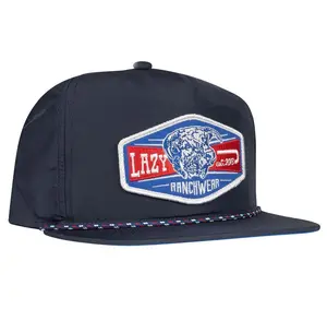 Lazy J Ranch Navy Diamond Ranch Classic Rope Trucker Hat