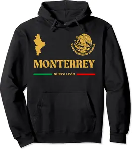 Monterrey Mexico Emblem, Monterrey Pullover Hoodie - Amaritayl Shop 67B0CBY6DZZR