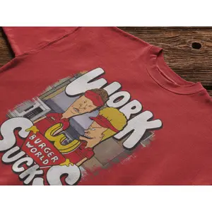 Beavis and Butt-Head Work Sucks T-Shirt - 90s Nostalgia