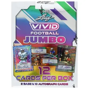 2025 Leaf Vivid Football Hobby Jumbo Box Trading Cards