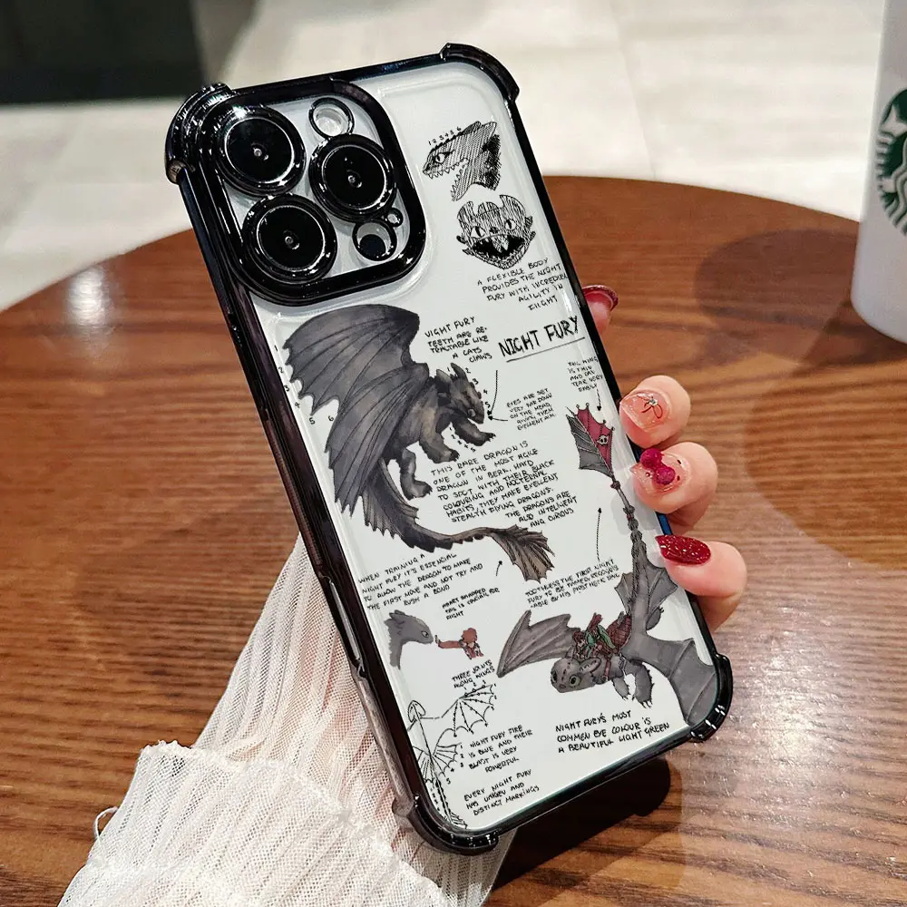 How to Train Your Dragon Toothless Plating TPU Protective Cellphone Cover, Personalized Colorful Animal Design Mobile Accessory with Shock Resistance & Full Protection for iPhone 17,16,15,14,13,12,11,Air,Pro,Max,Plus