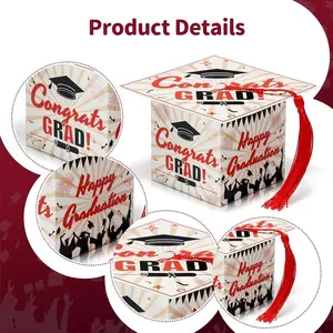 36-Pack Mini Graduation Cap Favor Boxes  | 2.36" x 2.36" x 2.36" Party Treat Boxes & Decorations