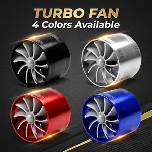 Single-Fan Turbonator Turbine Supercharger Kit - Aluminum Alloy, Easy Installation, Power Boost, Turbo Saver Fan, Universal Fit, Gas Fuel Saver Auto Replacement Part for Car Refitting