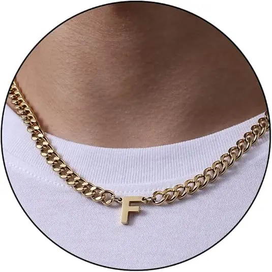 F letter necklace (gold)
