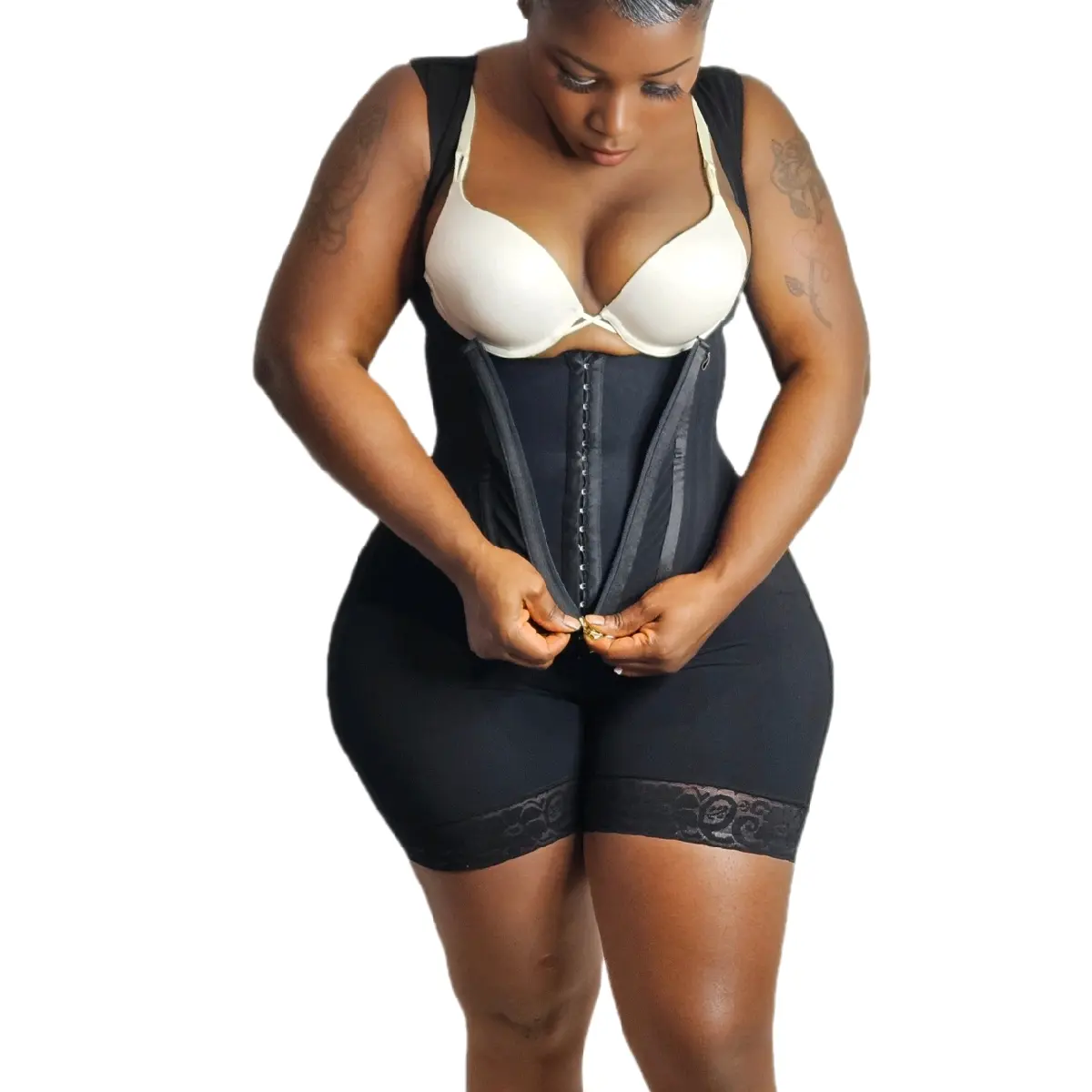 Moneyspeaks Dubbl   layers colombianas Body Shaper Post Surgery Stage 2 BBL Compression Garment Shapewear Womenswear solid contrast