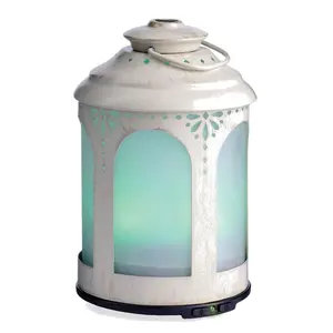 Chelsea Lantern Ultra Sonic Essential Oil Diffuser with Iridescent Glow 100ml Air Freshener Featuring LED Technology & Rain Drop Design