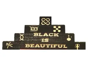 Black is Beautiful Kwanzaa Kinara – Engraved with Seven Symbols
