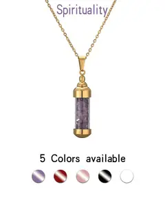 Graduation Season Amethyst Necklace | Focus & Stress Relief Aromatherapy Set with Gift Box & Dropper | Graduation Gift for Students