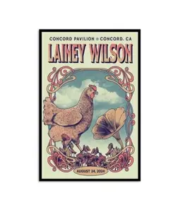 Lainey Wilson Aug 24 2024 Toyota Pavilion in Concord CA .Poster Decorations, Holiday Poster - Halloween Party Decorations.Wall Decor.Poster Gift For Holiday, Halloween, Birthday, Christmas