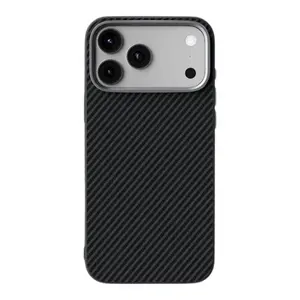 UPTECH 1 Carbon Fiber iPhone 17 Air / 17 Pro / 17 Pro Max Case – MagSafe Compatible, Slim Shockproof Protective Cover (Black)